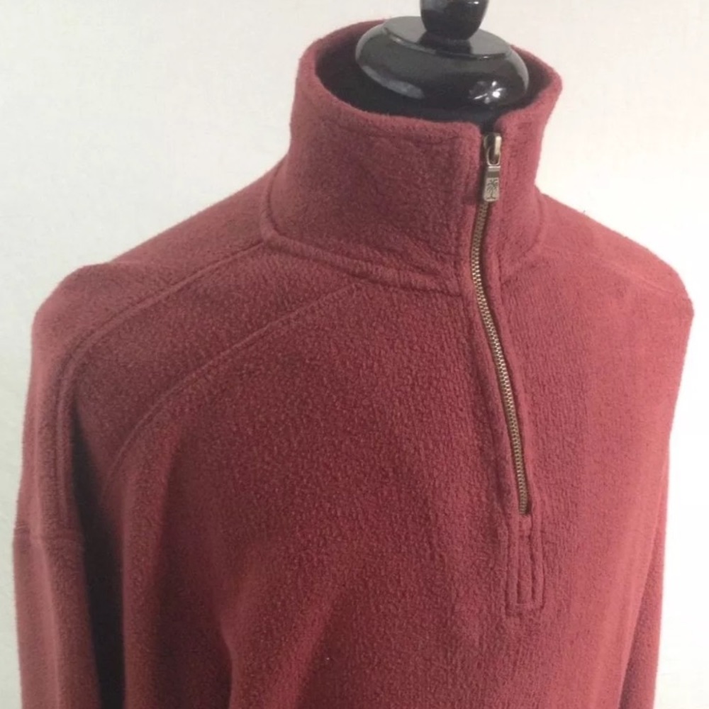 TOMMY BAHAMA 1/2 Zip Sweater Medium Burgundy